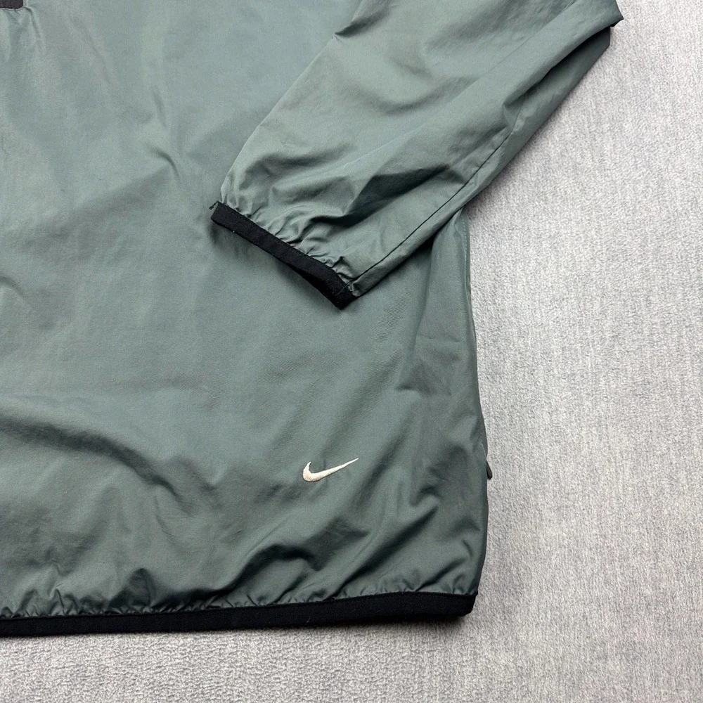 Vintage Nike Jacket Mens 2XL Green Windbreaker‎ 1/2 Zip Running Track Pullover